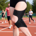 Non-Slip Breathable Knee Booster Adjustable Spring Stabilizer Brace Joint Support Powerful Rebound Springs Knee Assistive Device. 