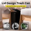 Compact 10-liter plastic trash can suitable for bathroom, toilet, bedroom, and living room.. 