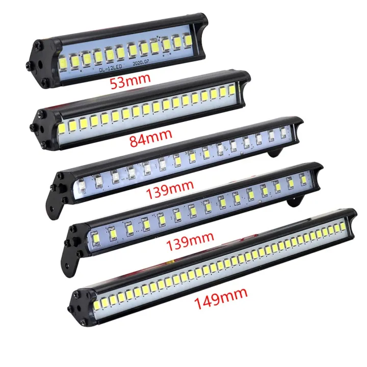 Rc Car Roof Led Light Bar Light 53-149mm Searchlight For 1/10 Trxxas Trx4 Defender Trx6 G63 Axial Scx10 D90 Rgt Yikon Crawler