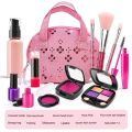 Pretend Play Makeup Kit Girls Realistic Eye Shadow Set Non-Toxic Role Play Toy with Cosmetic Bag  ONLY Models CAN NOT Use. 
