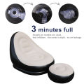 1PC inflatable lounger, inflatable lounge chair, Flocking PVC Foldable Lounge with Footrest, Outdoor Indoor Use. 