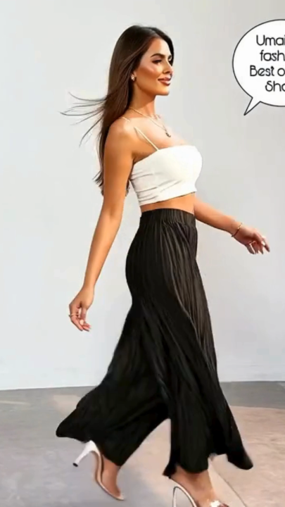 Soft & Stretchable Korean Crepe Palazzo For Women .