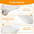 Air Fryer Baking Rack Stackable Stainless Steel Air Fryer Basket Accessories for Baking Roasting, Oven & Dishwasher Safe. 
