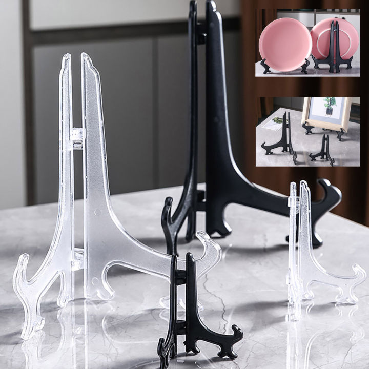 Plastic%20Acrylic%20Easels%20or%20Stand/Plate%20Holders%20to%20Display%20Pictures%20or%20Other%20Items%20at%20Weddings,%20Home%20Decoration,%20Birthdays,%20Tables%20-%20Image%202
