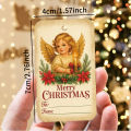 50pcs Vintage Christmas Gift Tags With Hemp Rope-Merry Christmas To-From Blank Hanging Tags,Rustic Decor For Gift Wrapping Label. 