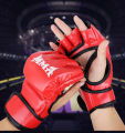 Professional Boxing Training Gloves Half Finger Leather Cushion for Adult Sanda Boxing UFC Training Sandbag Knuckles. 