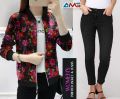 Women print jacket + jeans

Fabric lilan with jarsy border
Best For Winters. 