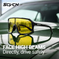 SCVCN Polarized Yellow Night Driving Fishing Glasses Cycling Equipment Outdoor Sports Bike Eyewear Camping Running Accessories. 