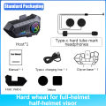 Y10 Motorcycle Helmet Bluetooth Headset IPX6 Waterproof The Large Batterylasts 48 Hours lntelligent Noise Reduction. 