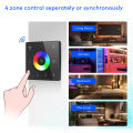 TUYA WiFi 5 In 1 LED Controller KIT RF 2.4G Glass Wall Mounted Touch Panel RGBCCT LED Smart Dimming Control DC 12V 24V Dimmer. 