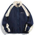 Hip Hop Varsity Jacket Men High Street Patchwork Color Block Windbreaker Outerwear Coats Spring Autumn Thin College Jackets Male.