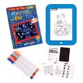 TAVORE Magic Pad Light-Up Drawing Board for Kids – Glowing Writing & Drawing Tablet with Neon Pens, Stencils & Fun Guide | Reusable & Educational Toy.