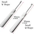 4pcs U+V Shaped Leather Stitching Skiving Handmade Groover Punching Tool Kit Leathercraft Hole Puncher Edge Beveler Tool Kit. 