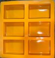 6 Square Silicone Mold for Making Soaps 3D Plain Soap Mold Rectangle DIY Handmade Soap-silicon soap mold low price-silicon soap mold 1 piece. 