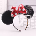 Big Size Classic DOT Bow Mouse Ears Headband Women Party Girl Hairband Hot Festival Park Trip DIY Hair Accessories.