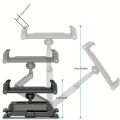 Car Tablet Holder, Headrest Mount Adjustable Stand Cradle Compatible With 5" To 12.9" Cell Phones And Tablets. 