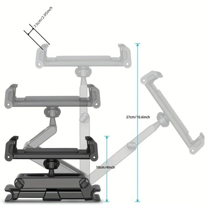 Car%20Tablet%20Holder,%20Headrest%20Mount%20Adjustable%20Stand%20Cradle%20Compatible%20With%205"%20To%2012.9"%20Cell%20Phones%20And%20Tablets%20-%20Image%203