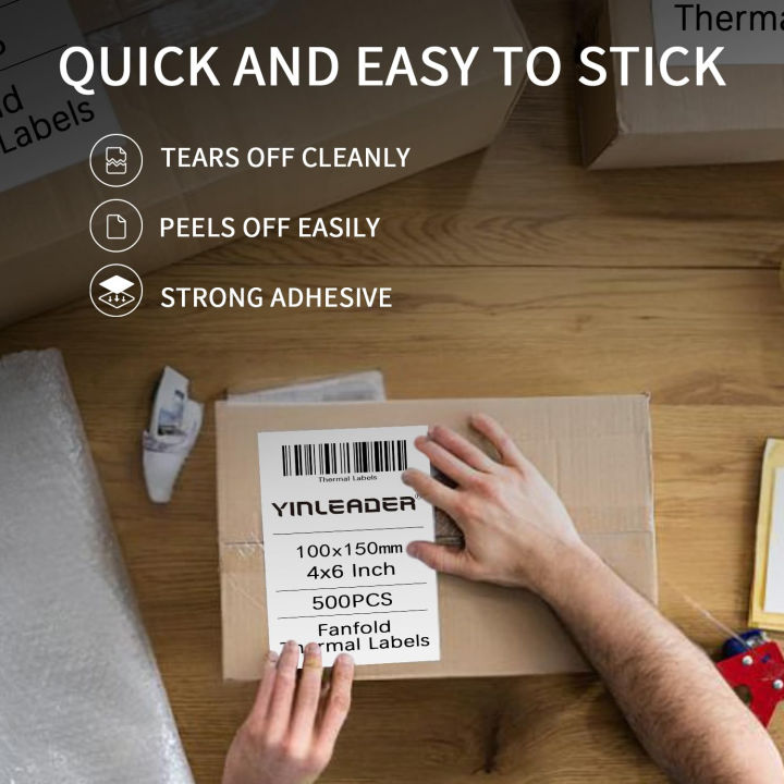 4"x6"%20inch%20Thermal%20Label%20Paper%20100x150mm%20100/500PCS%20For%20Thermal%20Shipping%20Labels%20DHL%20UPS%20Express%20Barcode%20For%209220/9210/246S/D200%20-%20Image%204