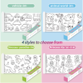Children's Drawing Roll DIY Coloring Paper Roll Color Filling Paper Graffiti Scroll Paper-cut for Kids Painting Educational Toys. 