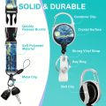 ID badge clip, belt clip with lanyard and retractable badge reel, art night painting keychain lanyard clip. 