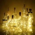 20 Led Bottle Cork Lights With Bottle Copper Wire String Lights 2M Battery Powered, 1 Unit,2 meters. 
