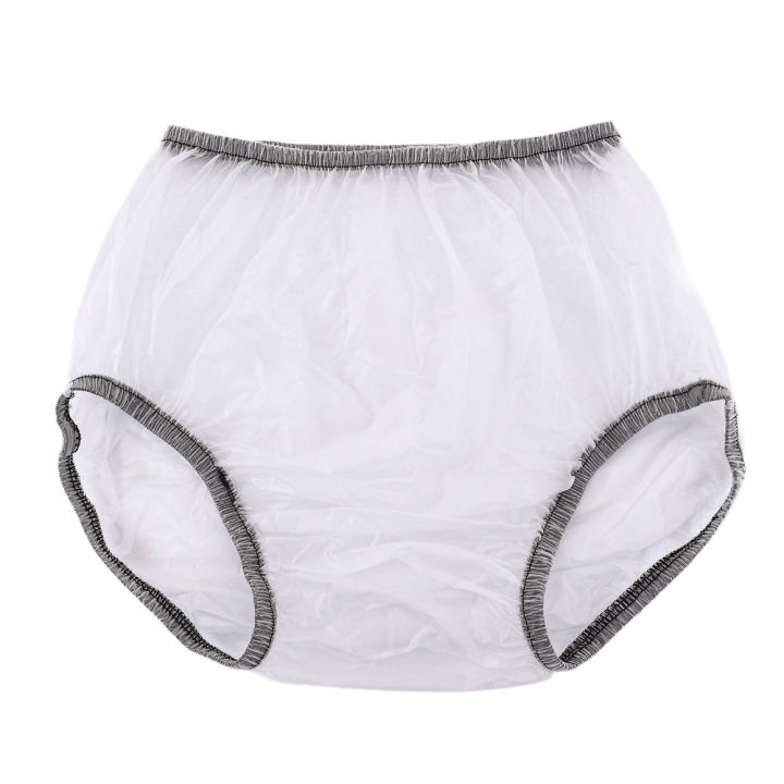 1pc PVC Adult Diaper Cover Elastic Waist Plastic Shorts for Elderly Men And Women Transparent Waterproof Diaper Pants