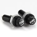 2 Pcs 5x20mm Fuse Holder Panel Mount Fuse Holder Screw Cap Case for Glass Tube Fuses 5 x 20mm 10 Ampere Fuse Holder Plastic Fuses Box for AC 220v. 