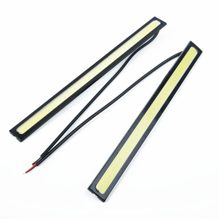10pcs%2017CM%20Super%20Bright%20Car%20Daytime%20Running%20Lights%20Waterproof%2012V%20LED%20COB%20Car%20Auto%20Fog%20Light%20White%20Strip%20Lights%20Bar%20-%20Image%204