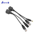 JIENUO POE Adapter Cable RJ45 Injector Splitter Network Power over Ethernet PoE Adapter Injector Splitter Kit.