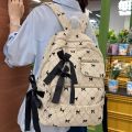 Bow Backpack Corduroy School Bag for Women Girls Large Capacity Laptop Backpack Cute Y2K Style Student Bookbag Casual Adjustable. 
