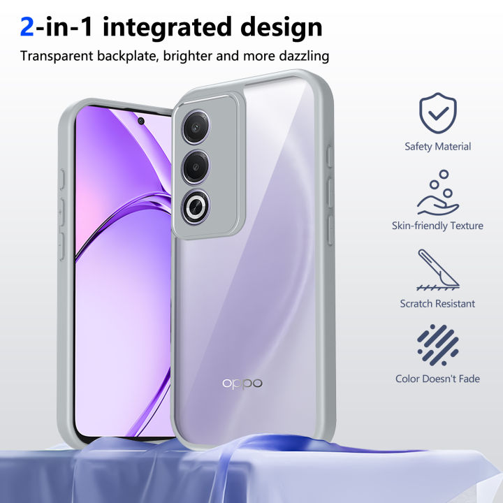Oppo%20A3%205G%20Jap%20CPH2639%20Case%20Air%20Cushion%20Shockproof%20Silicon%20Bumper%20Clear%20Matte%20Back%20Cover%20Hard%20Phone%20Case%20for%20Oppo%20A3%205G%20Jap%202025%20-%20Image%202