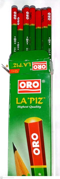 Oro pencil La-piz art#711-/12pcs pack/ real wood green body color pencil