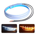 2 PCS DRL Car Flexible LED Daytime Running Lights Turn Signal Lamp Headlight Waterproof 30cm 45cm 60cm White Red Yellow Blue. 