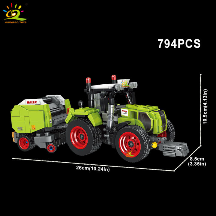 HUIQIBAO%20Farmer%20Truck%20Model%20Building%20Block%20Tractor%20Cultivator%20Harvester%20Vehicle%20MOC%20Car%20Brick%20City%20Construction%20Toy%20For%20Children%20-%20Image%205