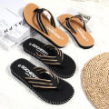 Men Slippers Outside Beach Flat Flip-flop 2023 Summer Casual Slippers Indoor Home Male Anti-slip Shoes Thong Sandals Black. 