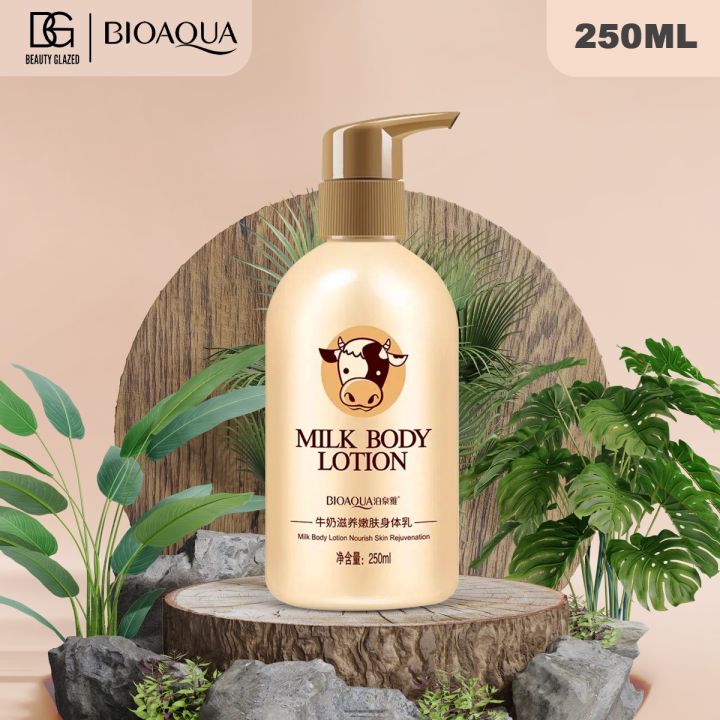 BIOAQUA Milk Body Lotion Nourishes The Skin Hydrating Oil-Control Chamfer To Soothe The Skin-250ml