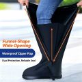 60 CM High Tube Waterproof Rain Shoe Boot Pant Covers Unisex Cycling Bike Anti-Slip Overshoes Reusable Leg Pants  Rain Protector. 