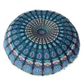 43x43cm Round Mandala Pattern Pillowcase Bohemian Cushion Cover Boho Floor Cushion Pillows Cover Case Home Decoration. 