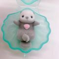 Genuine YELL Gashapon Capsule Toy Flocking Hand in Hand Otter Kawaii Animals Figures Model Toy Desktop Decoratoion Kids . 