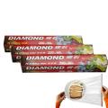 Fresher / Diamond Plastic Stretch Clear Clearing Food Grade Pe Vinyl Film Plastic Wrapper Roll  200 ft/60 Meter Fresh Rapping Paper. 