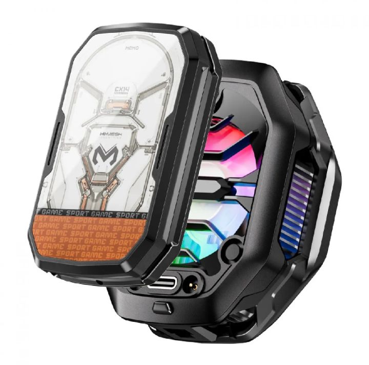 MEMO CX14 Magnetic Cooler Fan 18W Mobile Phone Cooling Fan RGB Gaming Cooler Semiconductor Radiator for PUBG Free Fire COD Mobile