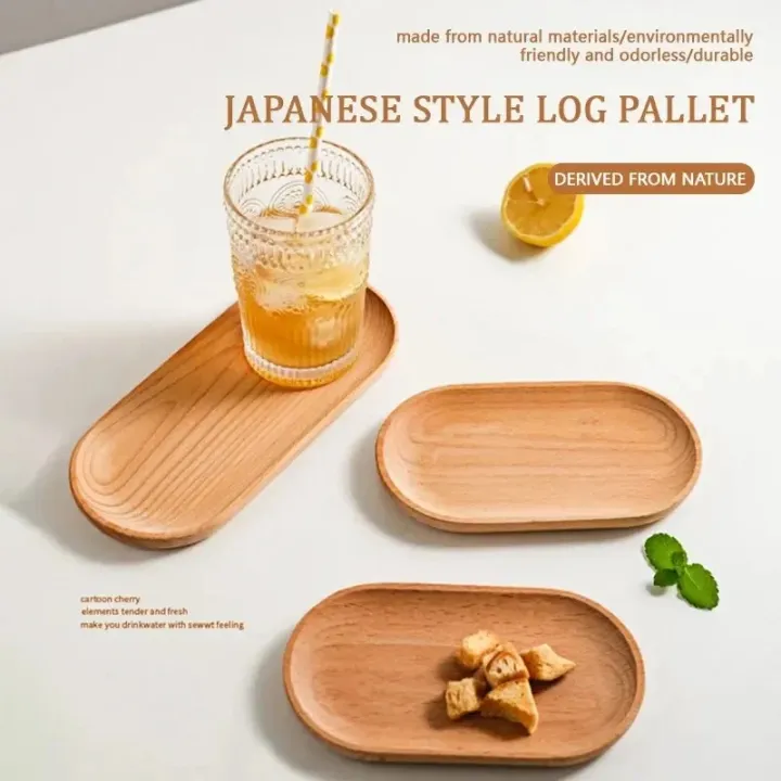 Japanese%20Beechwood%20Oval%20Tray%20Mini%20Plates%2018cm%20Solid%20Wood%20Small%20Plates/Trays%20Children's%20Wooden%20Tableware%20Dinnerware%20-%20Image%202