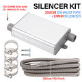 200/300 cm Car Air Diesel Heater Stainless Steel Exhaust Pipe 24mm Muffler Kit Suitable for Weibost Eberspach Exhaust Pipe.