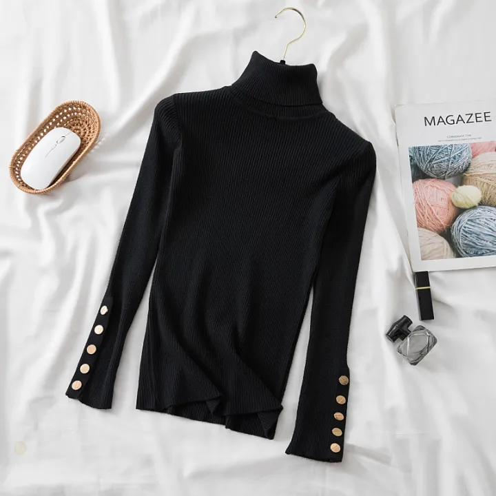 Thick%20Sweater%20Pullovers%20Long%20Sleeve%20Tops%20Women%20Autumn%20Winter%20Clothes%20Slim%20Knit%20Soft%20Jumper%20Streetwear%20Button%20Turtleneck%20Sweater%20-%20Image%204