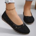 Spring Autumn New Round Toe Fashionable Comfortable Casual Sports Shoes Square Heel Shallow Mouth Mesh Single Shoes for Women.