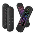 M5 Fly Air Mouse Remote Control Rechargeble 2.4G+BT5.2 Mini Wireless Keyboard Flying Mouse Remote for Android TV Box/PC/Smart TV. 