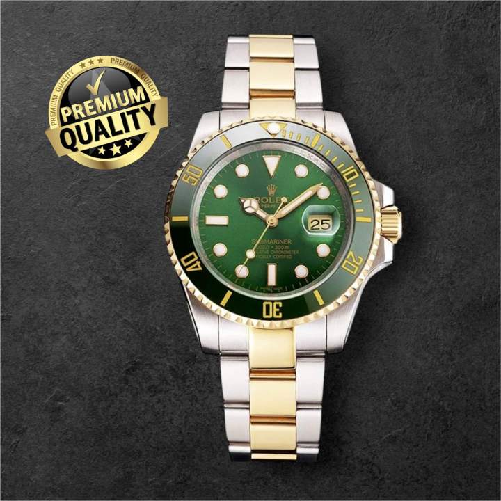 Rolex Date Submariner Luxury Premium Quality Silver and Gold Two-tone ...