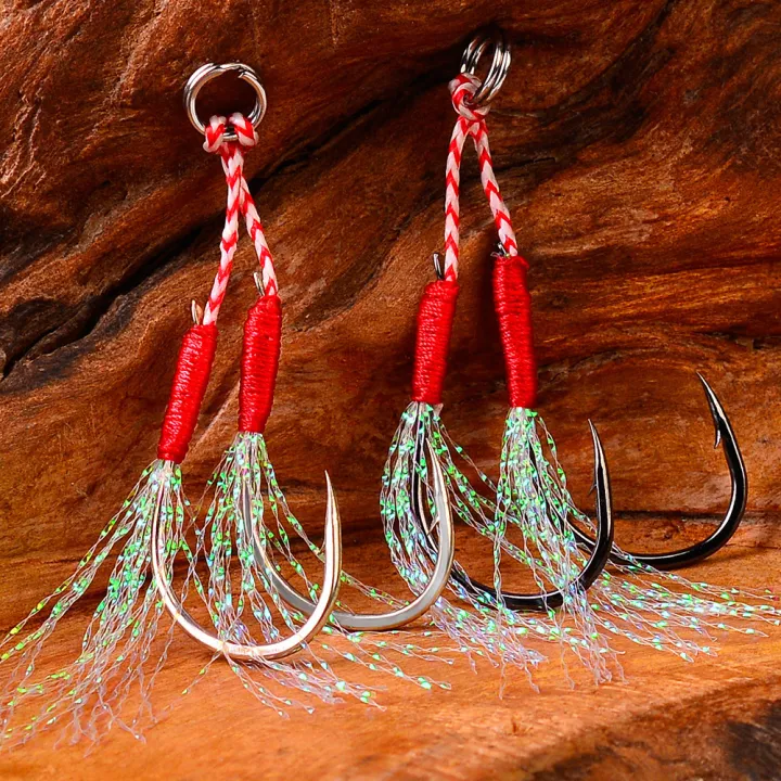 10pair/lot%20Fishing%20Hook%20Jig%20Double%20PairHooks%20Barbed%20Thread%20Feather%20Accessories%20Pesca%20High%20Carbon%20Steel%20Fishing%20Lure%20Slow%20Jigging%20-%20Image%204
