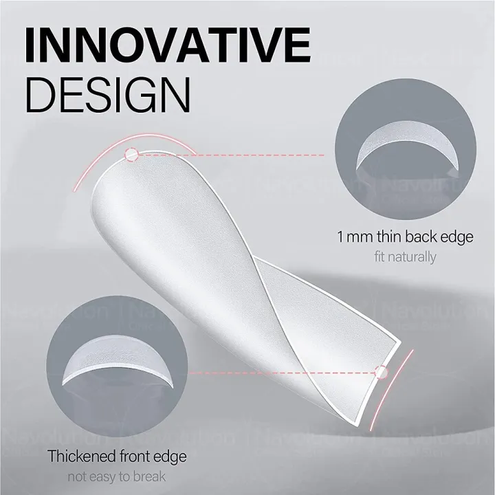 NAVOLUTION%20120Pcs%20False%20Nails%20Acrylic%20False%20Nails%20Coffin%20Artificial%20Nails%20Transparent%20Matte%20False%20Nails%20For%20Extension%20-%20Image%203