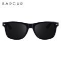 BARCUR Natural Wooden Sunglasses Polarized Mens Sun Glasses Black Walnut Eyewear UV400 Protection. 